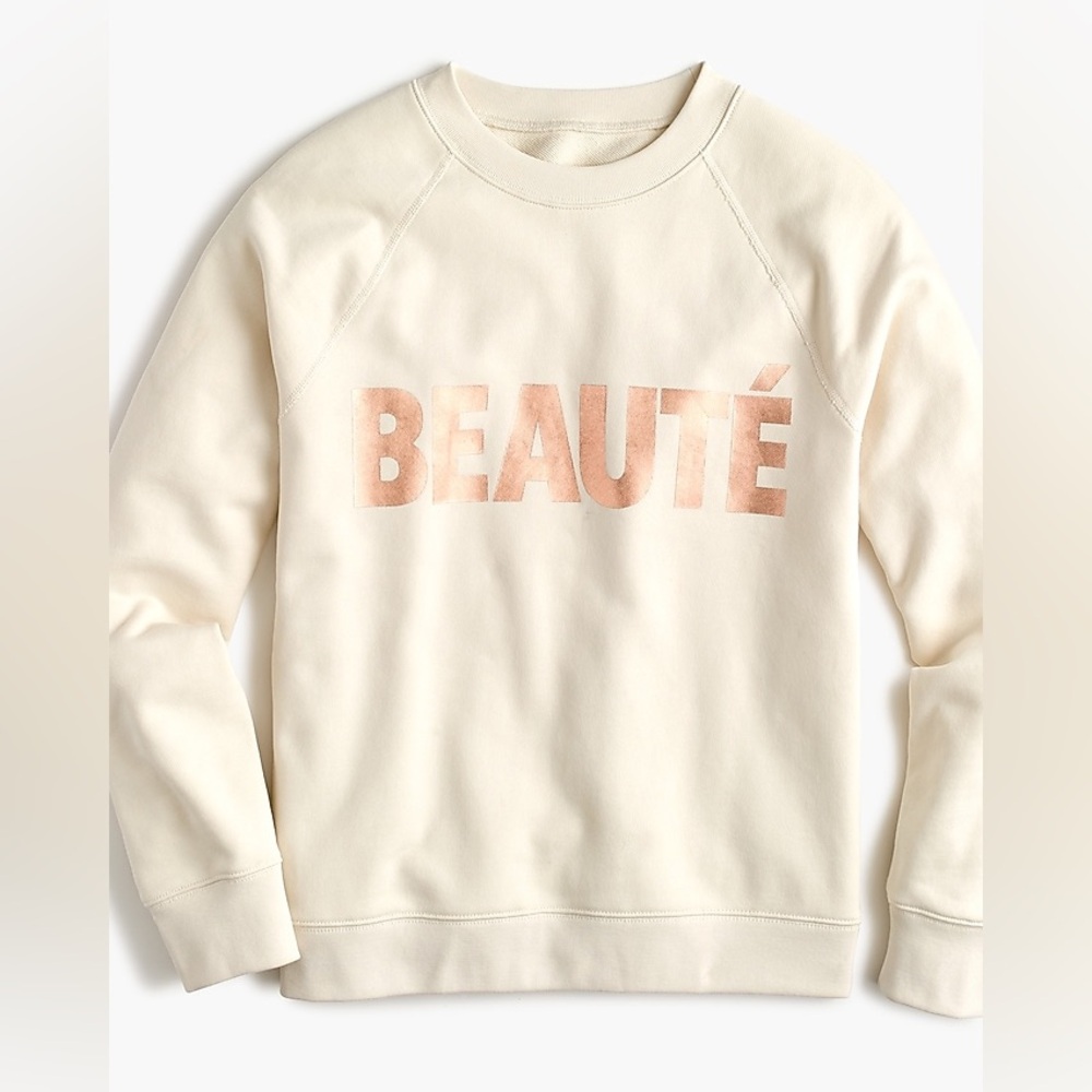 J. Crew "Beauté" sweatshirt
